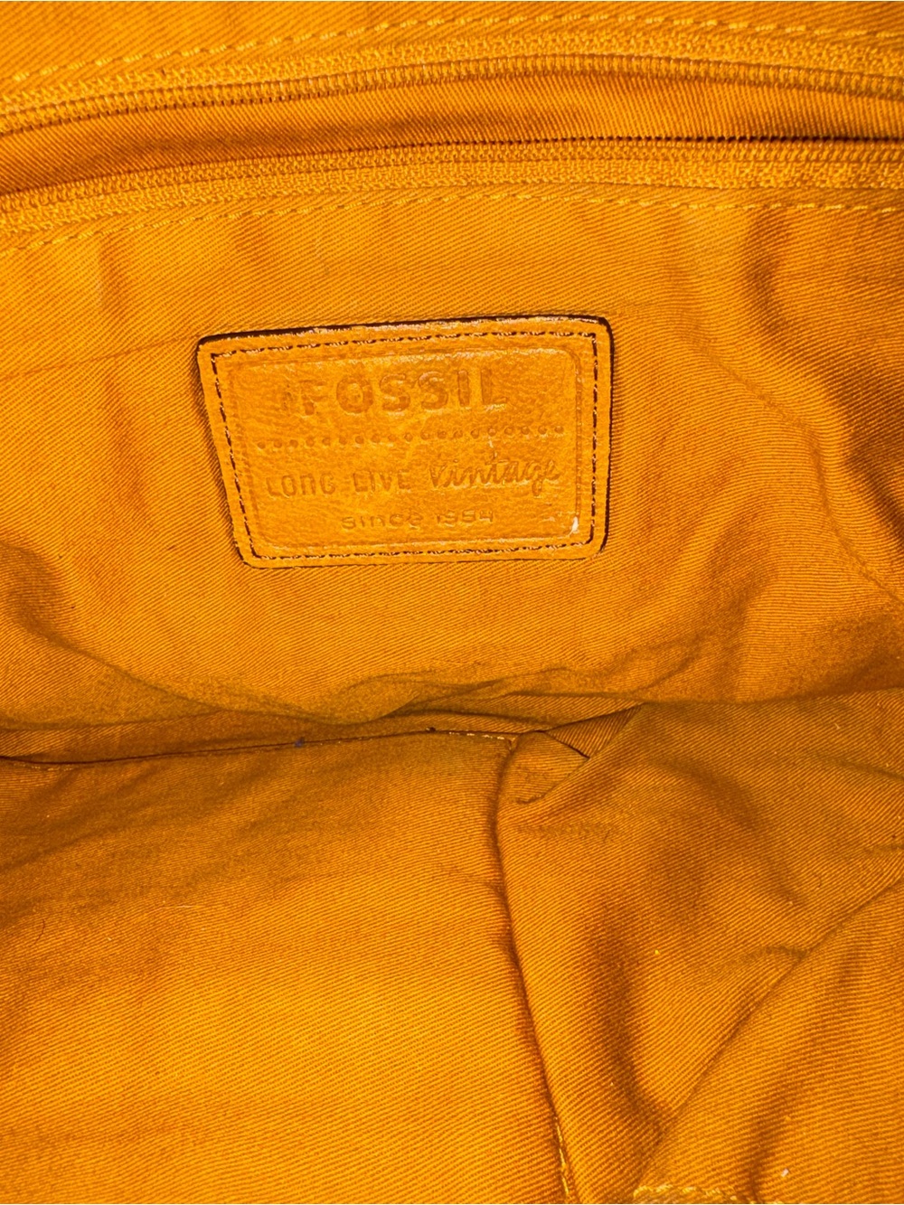 Fossil Vintage Brown Leather Shoulder Bag - Picture 3 of 4